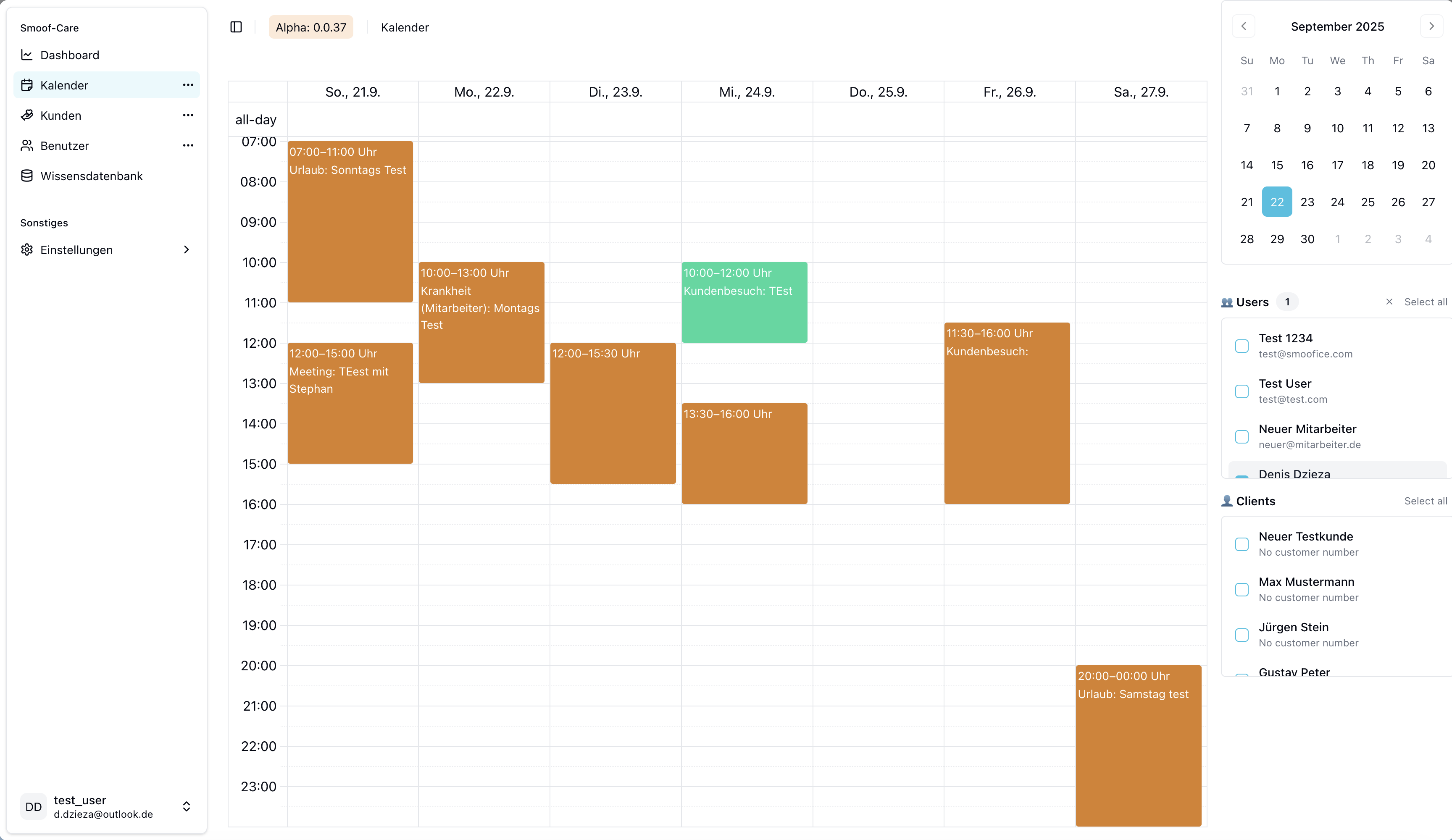 Einfache Termin-Koordination mit Kalender